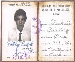 Italian lawyer card Lawyer habilitation